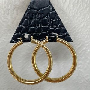 LUV AJ large Amalfi Hoops - Gold